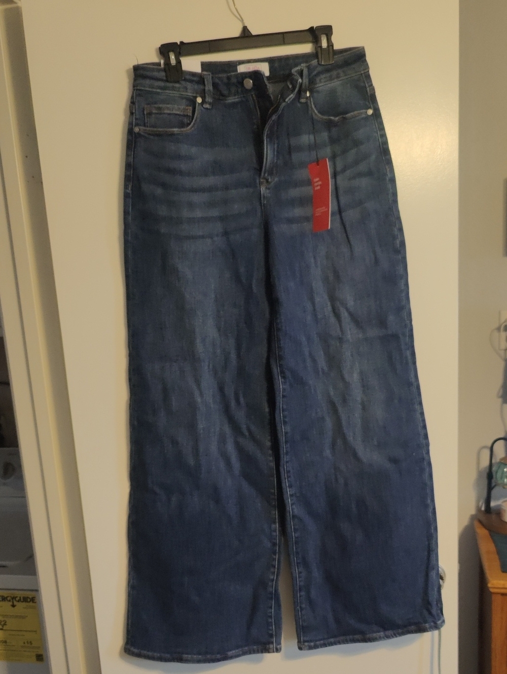 Wide Leg Dark Blue Denim Jeans